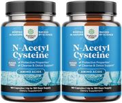 NAC Supplement N-Acetyl Cysteine 600mg - Potent Vegan High Absorption NAC 600 mg Capsules Glutathione Precursor for Liver Cleanse Detox & Repair plus Lung Health and Immunity Support - 180ct 2pk