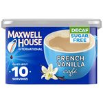 Maxwell House International Café Flavored Instant Coffee, French Vanilla, Decaf & Sugar Free, 4 Ounce Canister (Pack of 4)