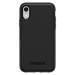 OtterBox iPhone XR Symmetry Series Case - BLACK, ultra-sleek, wireless charging compatible, raised edges protect camera & screen