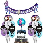 BESLIME Video Game Party Supplies for Birthday Party, Game Theme Party Favors - Banner - Balloons - Boys and Grils Gamer Birthday Party Decorations