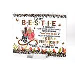 ARTSYWIX To My Bestie Acrylic Plaque with Stand, Gift for Besties, Gift for BFF Coworker, Soul Sister Present, Friendship Acrylic Sign, Gifts for Girls Her Besties BFF on Birthday Graduation