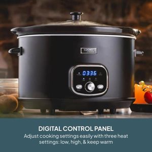 Cooks Professional 8L Slow Cooker – Black