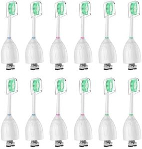 Toothbrush Heads for Philips Sonicare Replacement Brush Heads Medium Soft Dupont Bristles Electric Toothbrush Replacement Heads Fit E-Series Essence Xtreme Elite Advance and CleanCare, 12 Pack, White