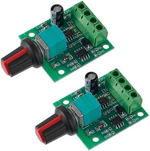 BOJACK Controlador de Velocidad de Motor de CC de Bajo Voltaje PWM 1.8v 3v 5v 6v 12v 2A 30W Interruptor de Controlador Ajustable 1803BK 1803B (Paquete de 2 Piezas)