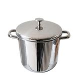 MasterClass Stock Pot With Lid 11L, Induction-Safe, Stainless Steel, Silver