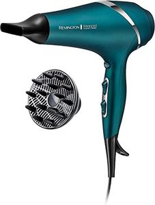 Remington Advanced Coconut Therapy Hair Dryer, AC8648AU, 2300W Salon Performance, Integrated Heat Sensor Helps Protect Hair, Ionic Conditioning for a Frizz-Free Shine, With Concentrator and Diffuser