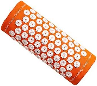 ShaktiMat [La original desde 2007] Almohada de Acupresión Para Relajación - Alivia dolores de cabeza, de cuello y hombros - Mejora la circulación y el sueño - Naranja