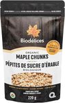 Biodelices - Organic Maple Sugar Chunks, 220g - Crunchy Maple Topping for Oatmeal, Yogurt, Ice Cream, Pancakes, Waffles, and more - Delicious and Healthy Substitute for Traditional Sugar