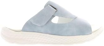 Propet Womens Travelactiv Sedona Slide Athletic Sandals Casual - Black, Lt Blue, 8.5 X-Wide
