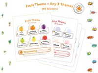 Yournamestickers | Personalized Name Stickers (Add Your Name) | 96 Waterproof Customized Labels for Kids | 3 Different Sizes (S, M, L) | Ideal for Lunchbox, Crayons, Books, etc. (Pack of 4, Fruits)