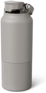 BrüMate Rise 35oz Water Bottle With 100% Leakproof Covered Silicone Straw | Insulated Stainless Steel Water Bottle With Removable Straw | Fast Flow | Soft Sip Silicone Spout | BPA-Free (Mocha)