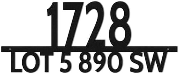 House Numbers for Outside, Metal Address Identification, Customizable Numbers and Font Colors Suitable for Residential or Street Name Identification (Metal-Address)