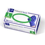 FitGuard Touch Powder Free Nitrile Exam Gloves, Size Large. Box of 300