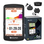 Bryton Rider S810 GPS Bike Computer Sensor Bundle with 3.5" 2.5D Color Touchscreen, 50hrs Long Battery Life, Offline Europe Map, Navigation with Turn-by-Turn Follow Track, ANT+/BLE Connectivity