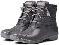 Sperry Women's Saltwater Snow Boot, Grey Puff, 8.5