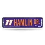 Rico Industries NASCAR Racing Denny Hamlin Metal Street Sign 4" x 15" Home Décor - Bedroom - Office - Man Cave