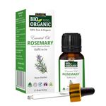 Indus Valley 100% Pure Natural & Organic, Undiluted Rosemary Essential Oil with Glass Dropper for Skin, Hair Care -15ml