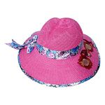 INAAYA Women Wide Brim Fedora Hat for Summer Straw Hat for Travelling Picnic (Multicolor) (Model 2)