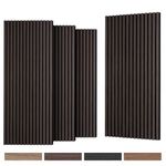 Wood Slat Wall Panel, Easy Installation, Versatile, Enhanced Acoustic Design, Suitable for Living Room, Bedroom, Kitchen & Offices (4 Pcs, Gray Hues), 47.2x23.6x0.87 Inch Each, Mollywell