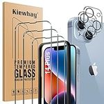 Kiewhay Tempered Glass Compatible with iPhone 14 Plus Screen Protector 6.7'', 3 Pack Screen Protector + 2 Pack Camera Lens Protector, [Not for iPhone 14 Pro Max] 99.99% HD Glass Film - 5 Pcs