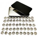 Ruilida 50pcs Pipe Screens 1/2 Inch Premium 304 Stainless Steel, 0.5" Pipe Screen Filters with Metal Storage Box