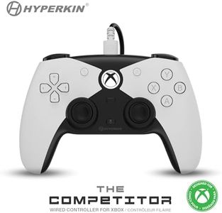 Hyperkin The Competitor Wired Controller for Xbox Series X|S, Xbox One & PC with Hall Effect Joysticks & Impulse Triggers, Symmetrical Layout & Precision D-Pad - Officially Licensed Xbox - White