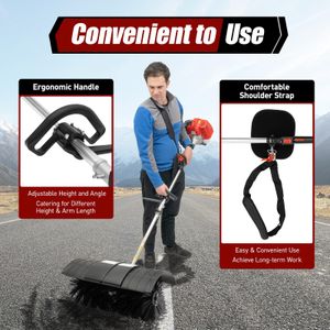 Power Brush 52cc Petrol Sweeper – Artificial Grass Broom for Garden, Driveway