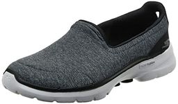 Skechers Womens Go Walk 6 - Grand Ho Walking Shoes Vegan High-Rebound Ultra-Lightweight Hyper Pillar Technology Black - 7 UK (124507)