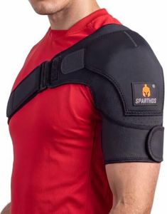 Sparthos Rotator Cuff Shoulder Brace for Women & Men - Support - Black-XXL
