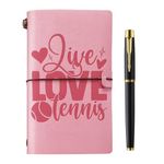 Tennis Gifts Leather Journal Notebook Tennis Gifts for Women, Gifts for Tennis Lover, Tennis Lover Gifts for Men Women Friends Coach Tennis Player