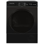 Russell Hobbs, Freestanding Electric Heat Pump Condenser Tumble Dryer, 9KG Capacity 15 Programmes 3 Heat Settings LED Display Anti-crease Child Lock Black Clothes Dryer RH9HPTD111B