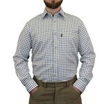 Mens Game Tattersal Long Sleeve Collared Regular Fit Country Check Shirt Green