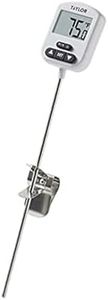 Taylor Precision Products Programmable Digital Candy and Deep Fry Thermometer with Green Light Alert Display and Adjustable Pan Clip