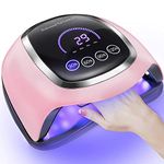 NAXBEY LED Nail Lamp,168W UV Lamps for Gel Nails,UV Nail Lamp with 7.5 Inch Large LCD Touch Screen/4 Timer Setting/Auto Sensor,Professional Led Lamps for Gel Nails Polish Starter Tools Home Salon Use