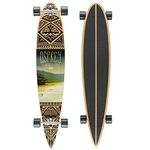 Osprey | Pintail Longboard, 36inch, Complete Skateboard, 7-Ply Canadian Maple, For Kids Adults and Beginners, Coastline, Multiple Colours, 46 Inch