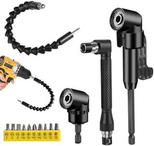 14 Piezas Adaptador de Destornillador Angular Set, 105 °Adaptador Atornillador Flexible, Extensor Flexible, Taladro Pequeño, Enchufes para Destornillador de L-forma