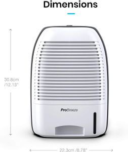 Pro Breeze 1500ml Compact Dehumidifier – Portable Moisture Remover