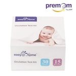 15 Pregnancy Tests and 30 Ovulation Tests:  Easy@Home Combo Test Strips Kit