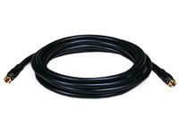 Monoprice 106313 10-Feet RG6 Quad Shield CL2 Coaxial Cable with F Type Connector - Black