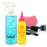 Bike Cleaner, YIMAX 500ML - Fast-Action, Biodegradable Bicycle Cleaning Spray 200ml Chain Lube Brushes And Sponge 6 In 1 Bicycle Cleaning Kit Safe on All Surfaces and Suitable for All Types of Bike.