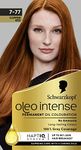 Schwarzkopf Oleo Intense Permanent Oil Colour 7-77 Copper Red Hair Dye, 100% Grey Coverage, Conditioner with HaptIQ System, Long-Lasting Colour, Ammonia Free Hair Dye