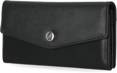 Nautica Money Manager RFID Women’s Wallet Clutch Organizer (Black (V-Flap)