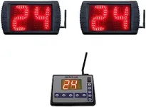 GAN XIN Shot Clock Basketball Timer,12/24/25/30/35/40/60 Seconds Countdown Timer, Portable Shot Clock with Buzzer for All Sports (Control Panel(2unit))