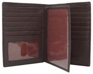 MARSHAL RFID Blocking Bifold Hipster Multi Credit Card ID Holder Wallet Premium Leather (Burgundy), Burgundy, One Size, Bifold