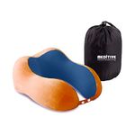 MEDITIVE Memory Foam Neck Pillow for Travel (Brown, pack of 1)