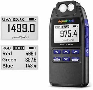 AH-Quantuv PAR Meter,Test PPFD(400-750nm) and UVA(320-400nm) Irradiance Intensity.Show The Seperate PAR of R,G,B in Grow Light. Record PAR | UVA