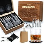 Husband Whiskey Glasses Gifts, Whis