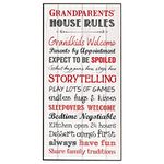 P. Graham Dunn Grandparents House Rules Inspirational Wood Decorative Wall Art Plaque, 16 x 8 White Mounted Print