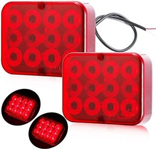 DARKGUARD 2xLuz Antiniebla Trasera Roja 12Leds 12v Homologation Impermeable para Remolques Luz Antiniebla,Luces Antiniebla,Pilotos Luces Traseras Led Remolque Coches Vehículo Camión Caravana
