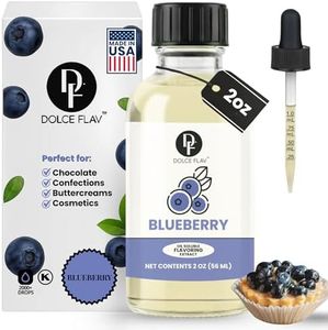 Dolce Flav Blueberry Extract - 2 Ounce Oil-Soluble Multipurpose Flavoring Ideal for Candy Making, Baking, Lip Balm, and Ice Cream - Perfect Kitchen Gift for Holidays